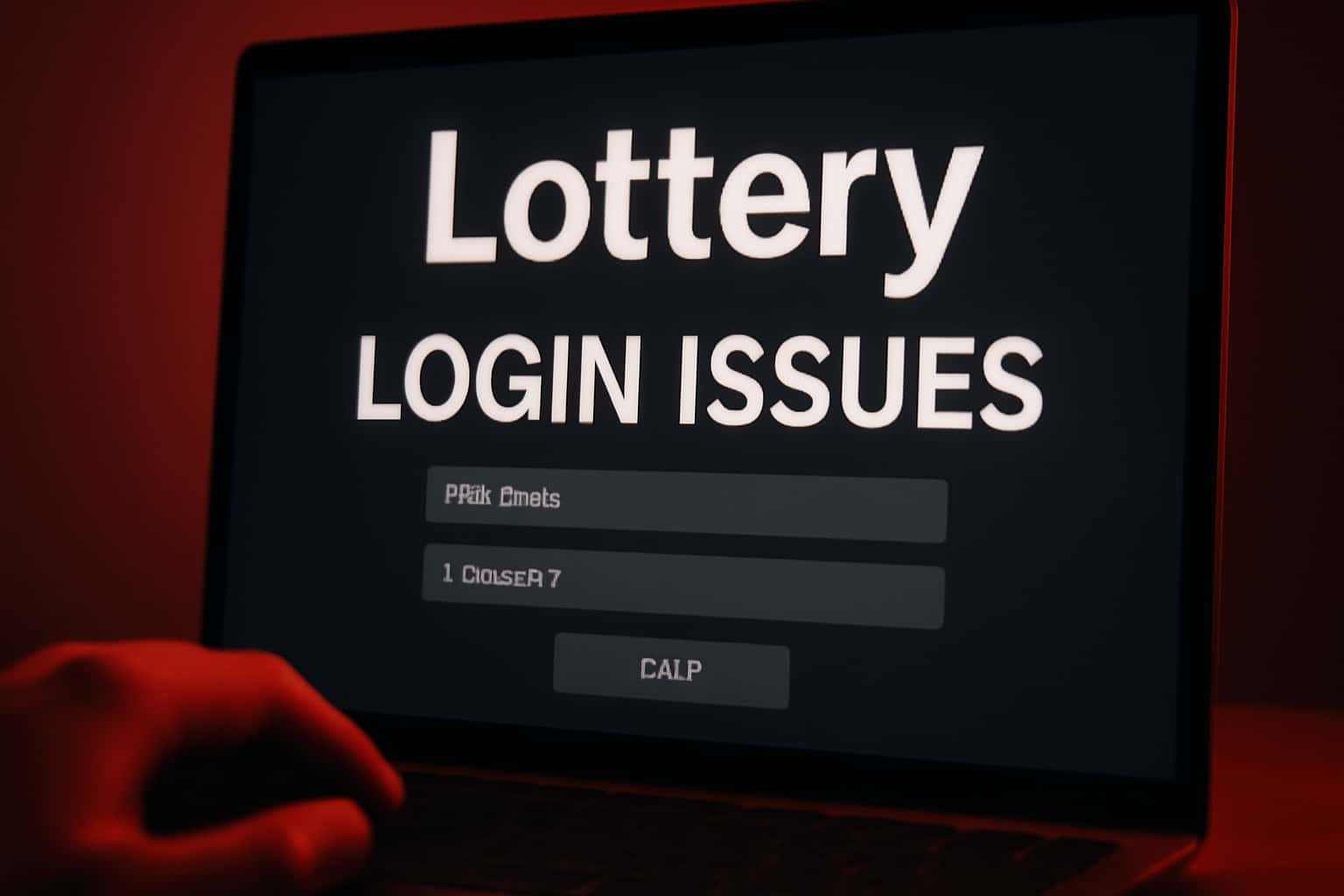 A visual representation of 1 Lottery login issues with emphasis on security.