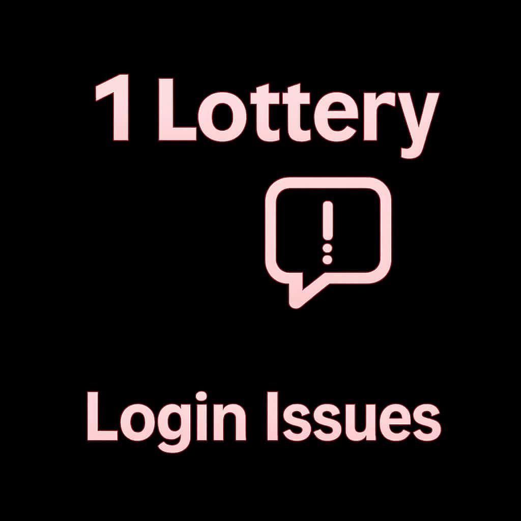 An icon representing login issues for 1 Lottery.