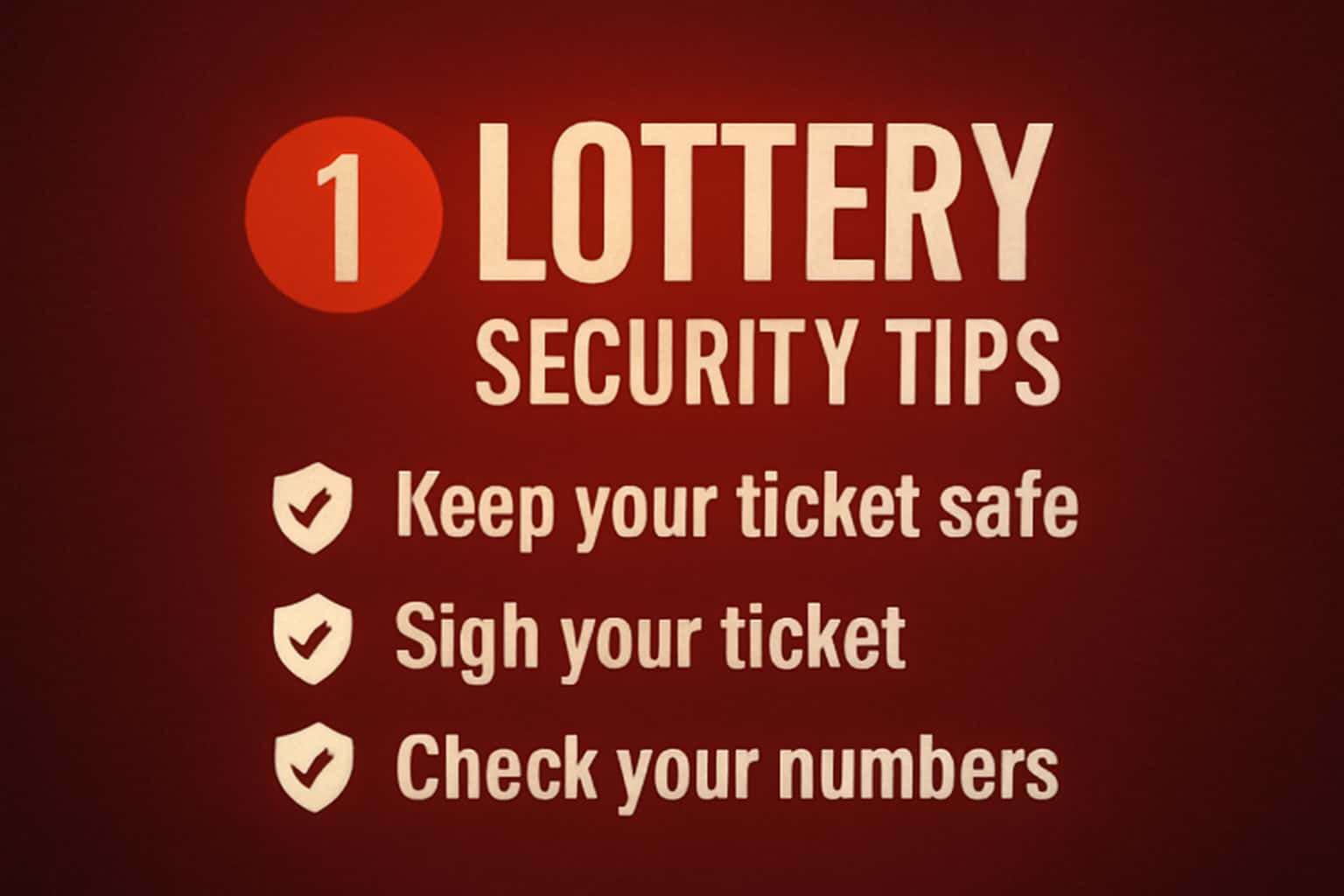 An informative visual representation of 1 Lottery Security Tips emphasizing account safety.