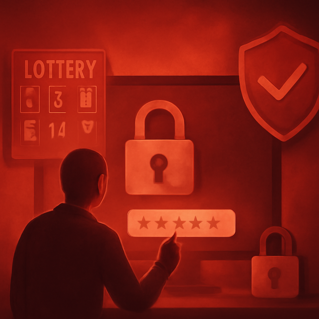 An educational diagram outlining the steps for resetting 1 Lottery access.