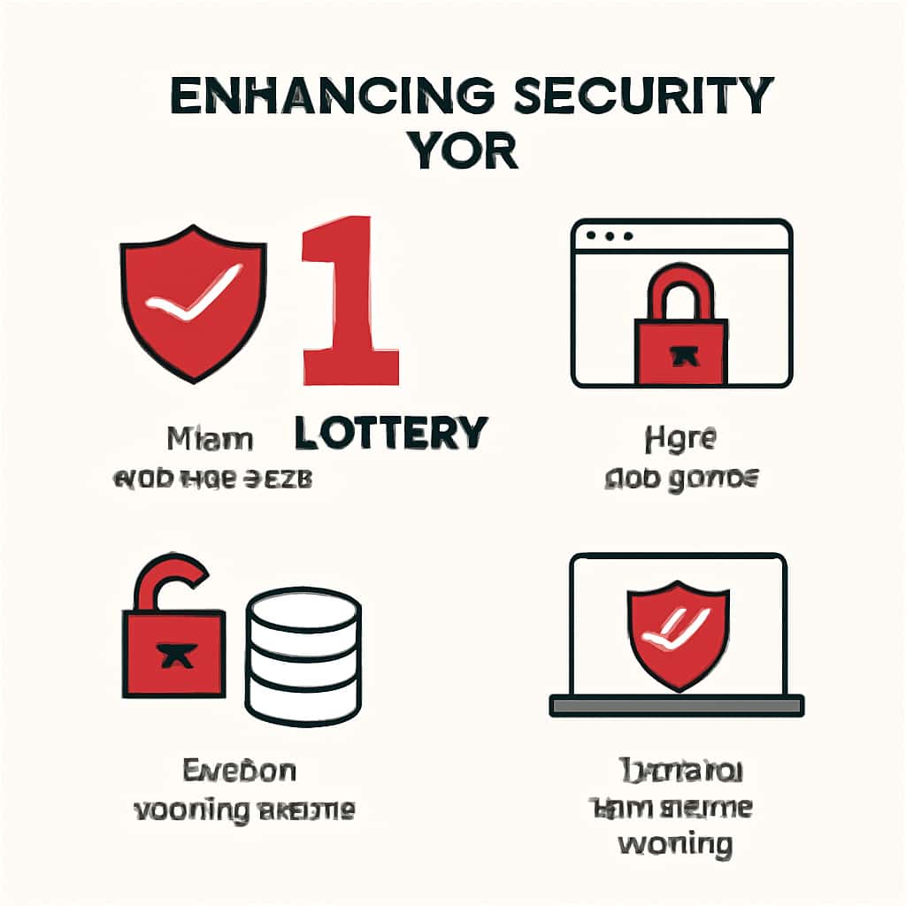 An illustration detailing security steps for 1 Lottery.