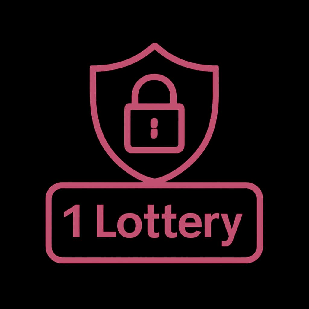 An icon representing the concept of security for 1 Lottery accounts.