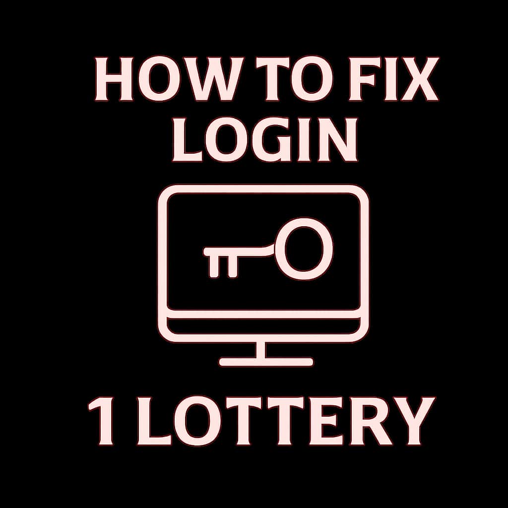 Icon illustrating assistance for 1 Lottery login issues.