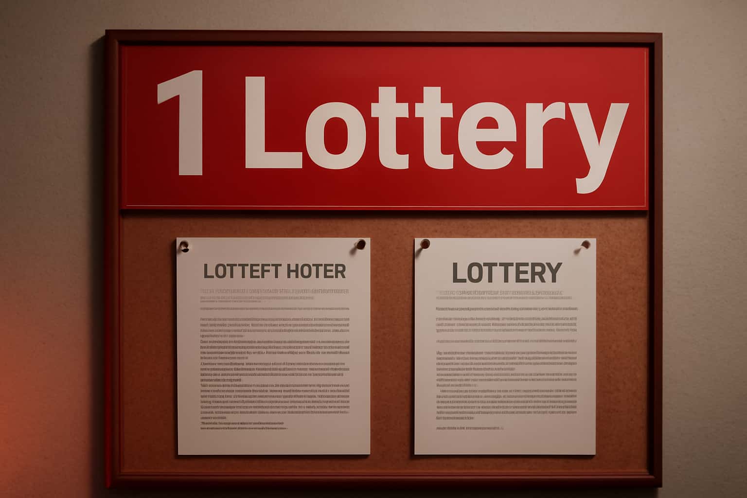 A visual representation of 1 Lottery Notices highlighting security and access.