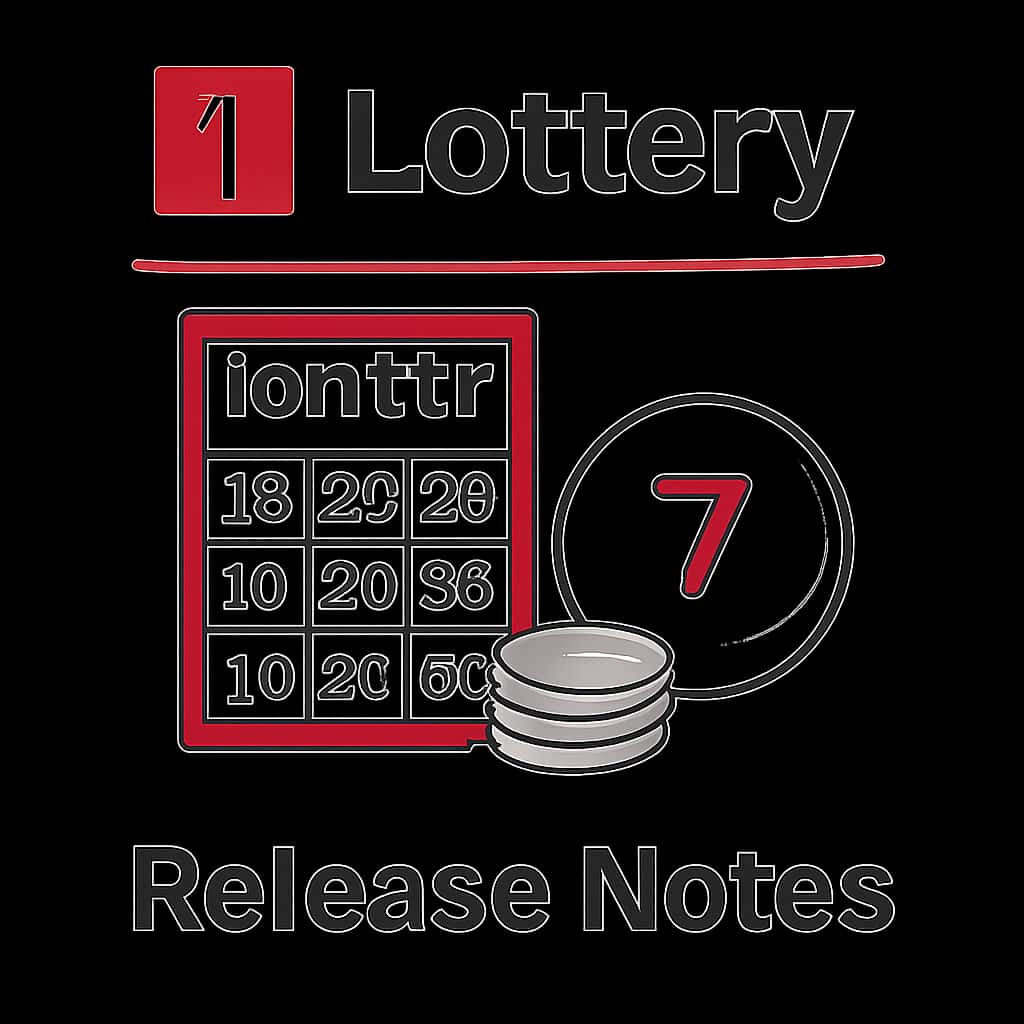 Illustration explaining the features of 1 Lottery Release Notes.