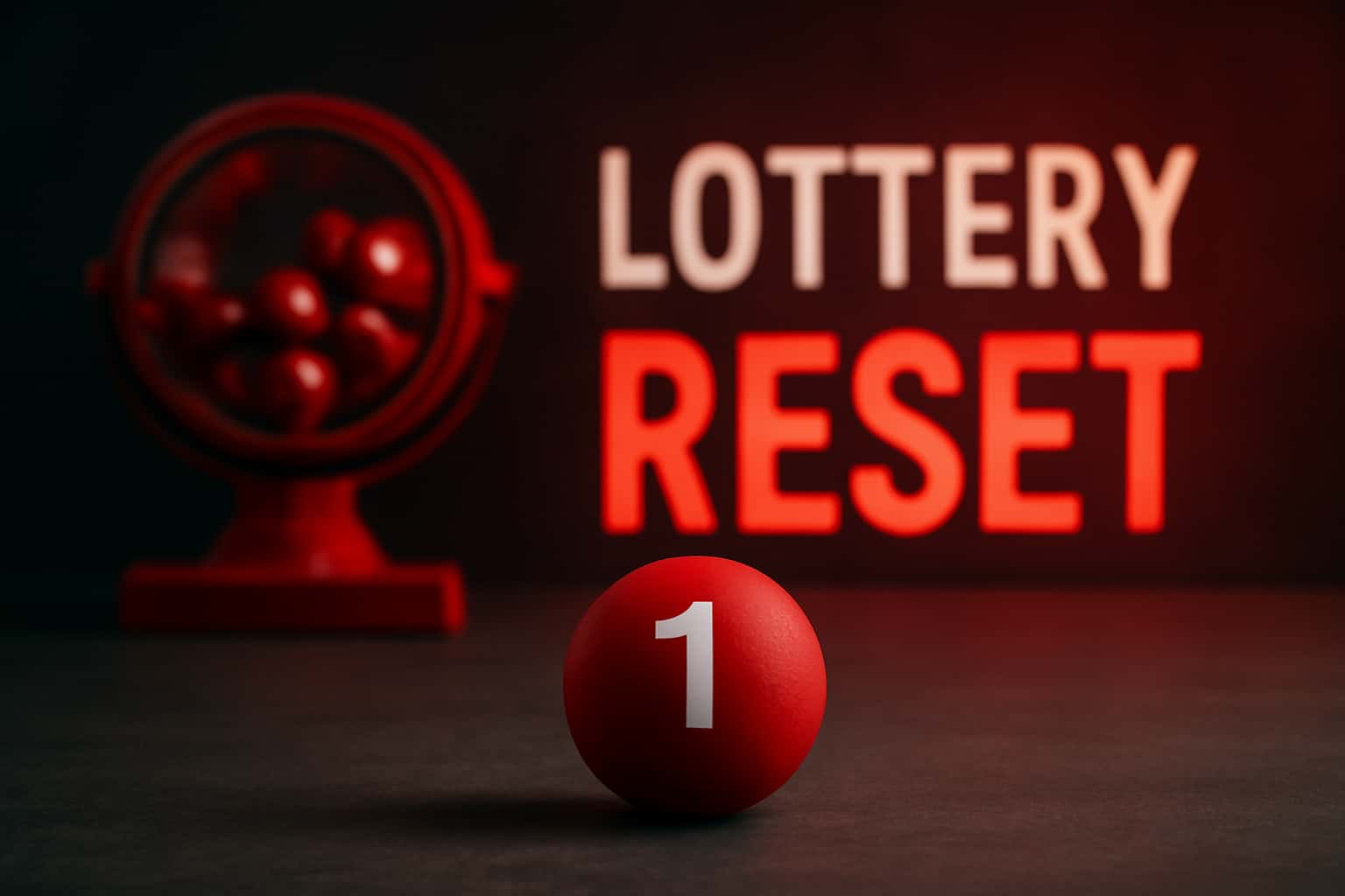 An informative visual representation of the 1 Lottery Reset process.