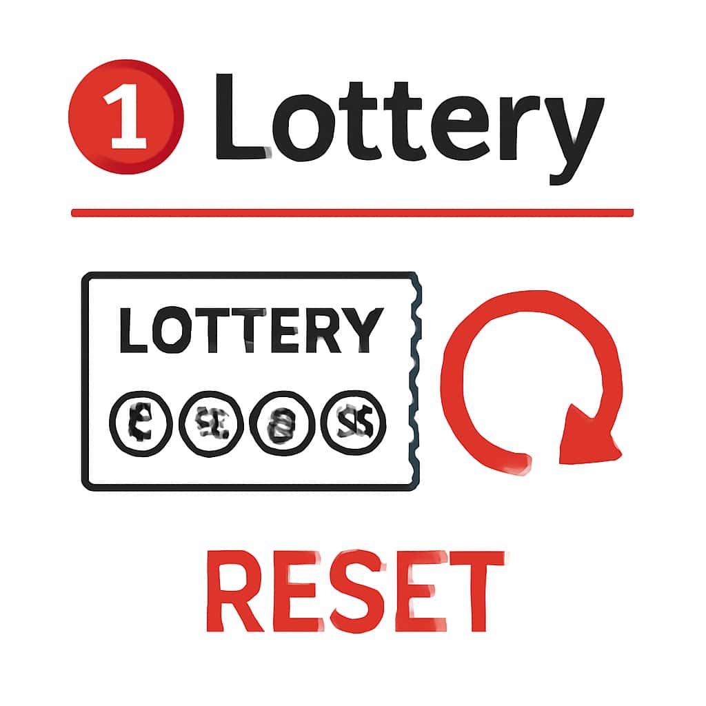 An educational diagram outlining the steps for resetting 1 Lottery access.