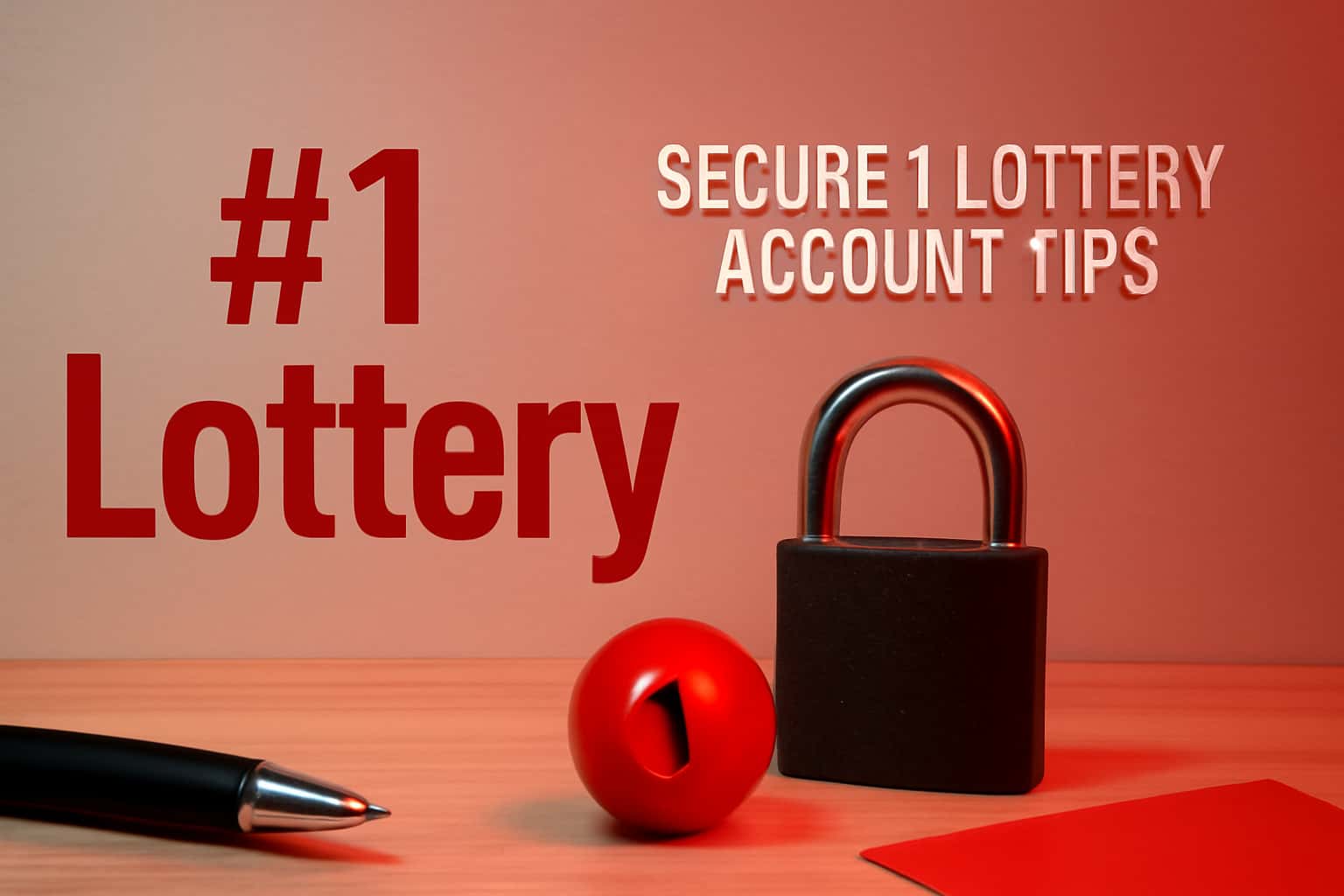 An informational graphic depicting tips for securing a 1 Lottery account.