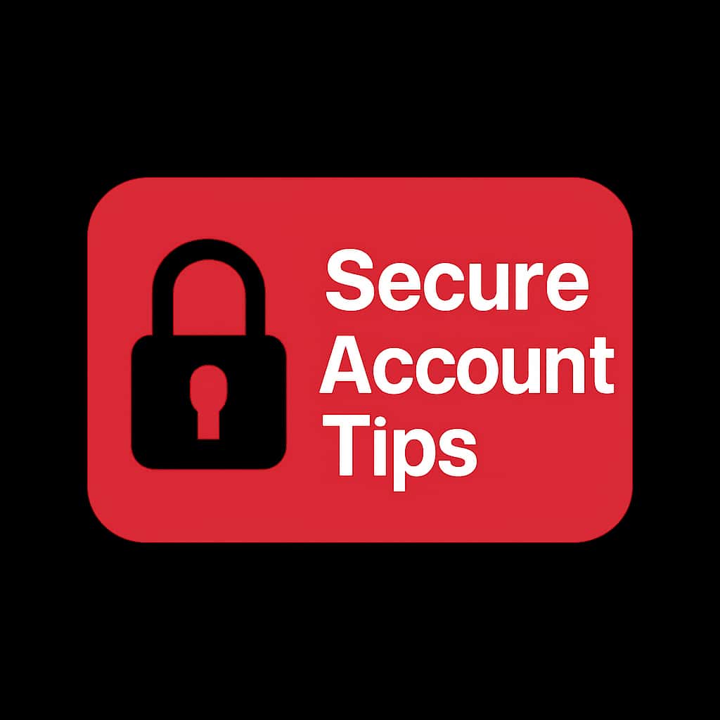 An icon representing secure account tips for 1 Lottery.