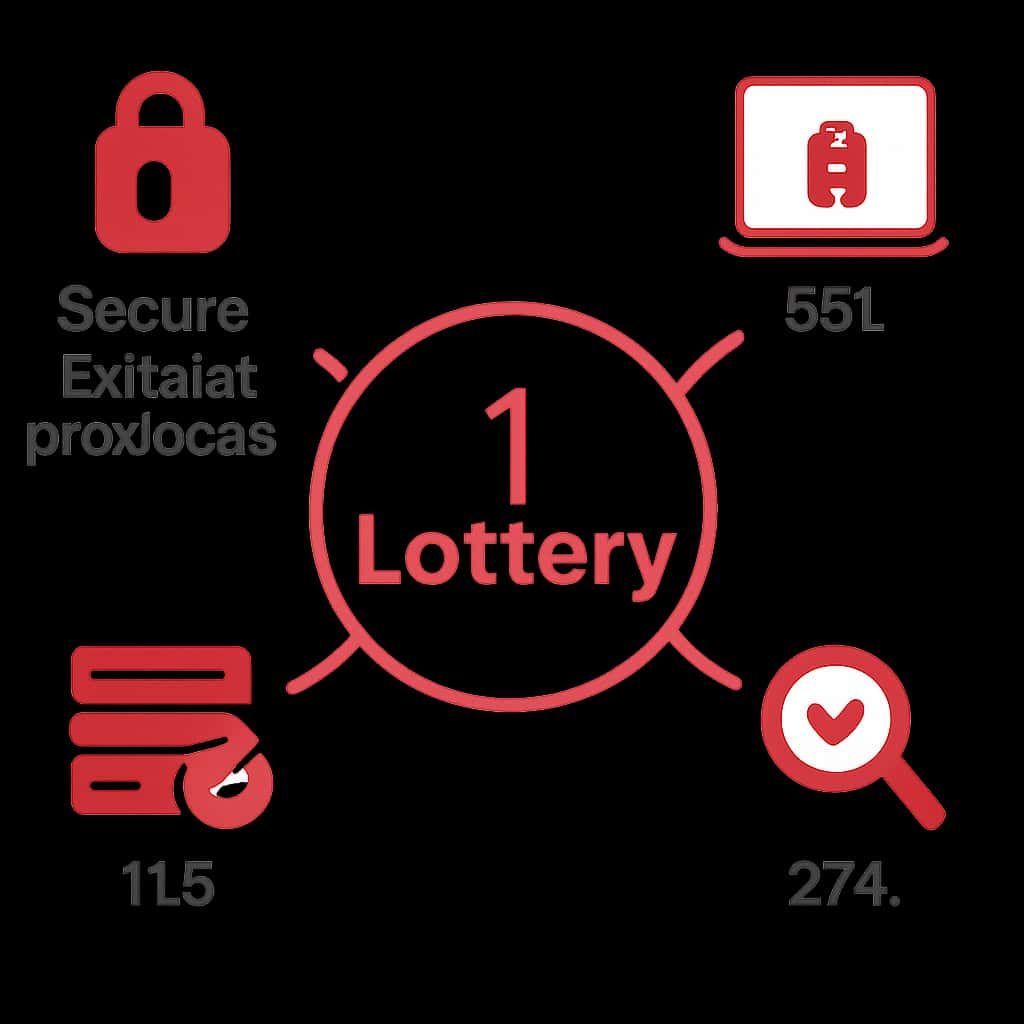 Diagram of secure access protocols for 1 Lottery.