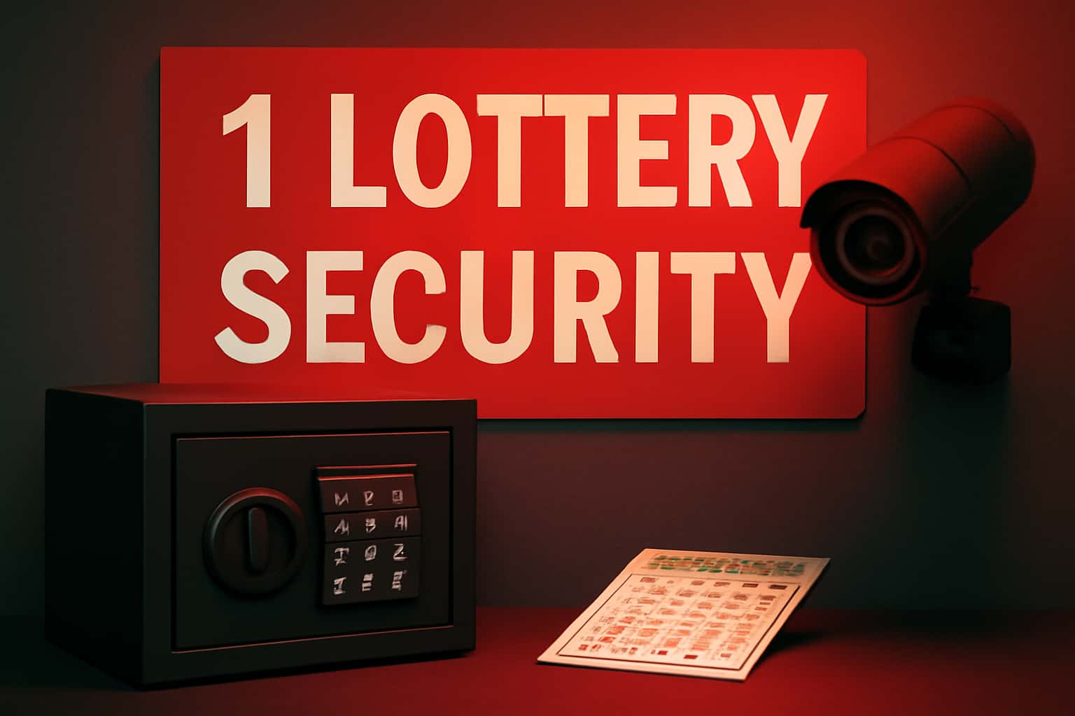 A visual representation of secure access and login protection for 1 Lottery with a focus on security themes.